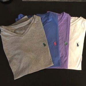 POLO RALPH LAUREN V-Neck T-Shirts (4 colors)